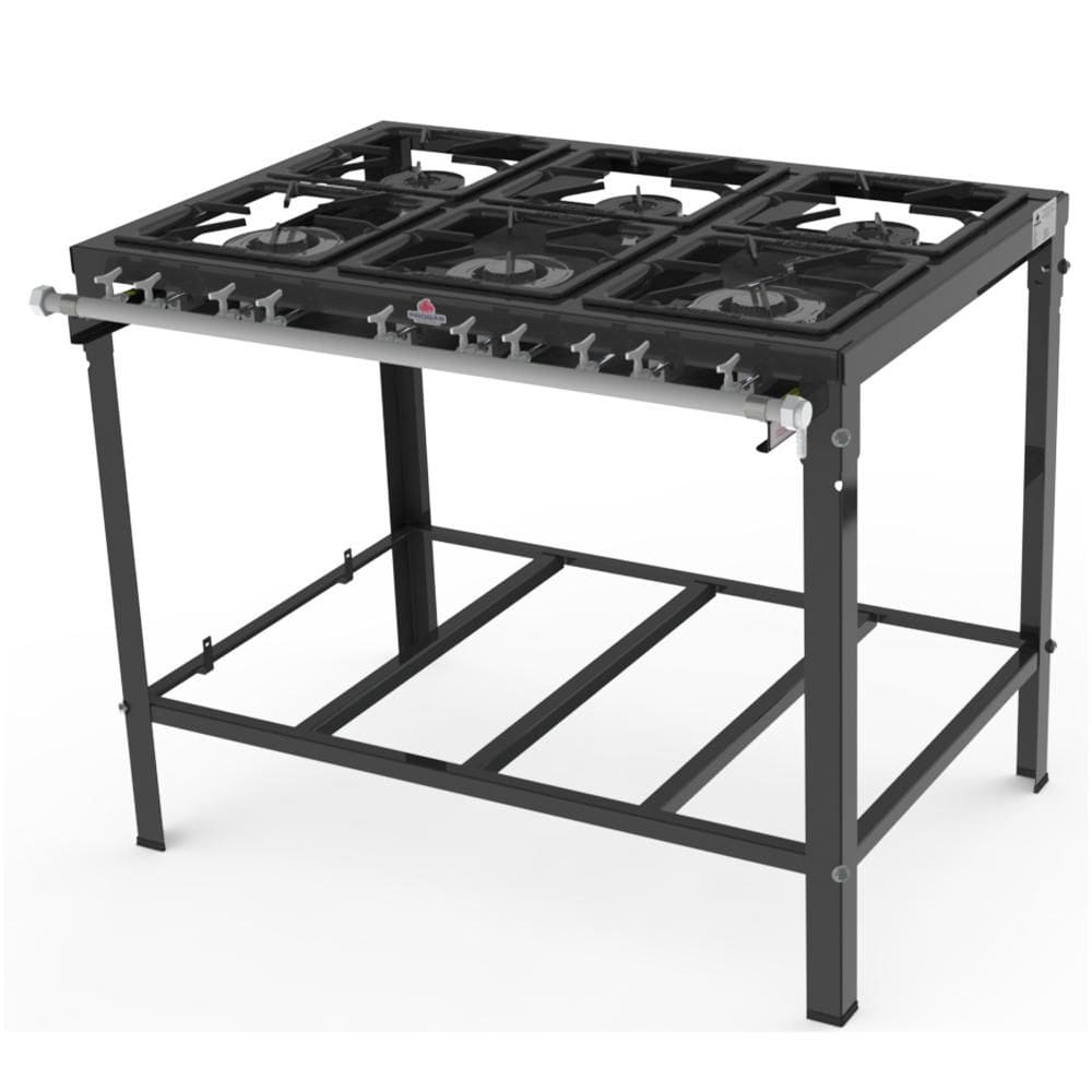 Fogão 6 Bocas Progas Industrial Sem Forno Preto - Pms-600f