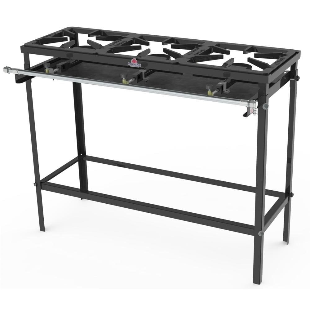 Fogão Alta Pressão Progás 3 Queimadores Simples e Grelhas Ferro Fundido PREA-300 FF