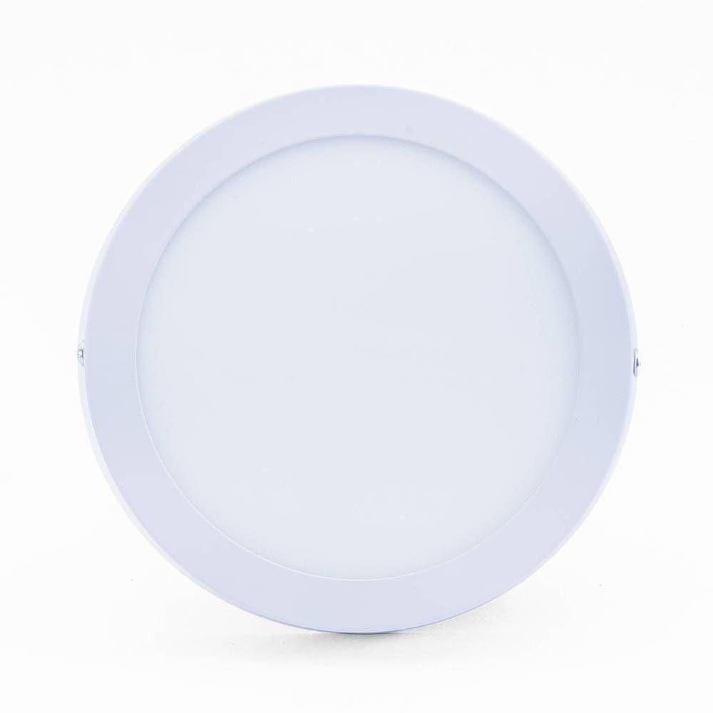 Plafon Led Sobrepor 12w Redondo 6500k Branco Frio Bivolt - Unidade