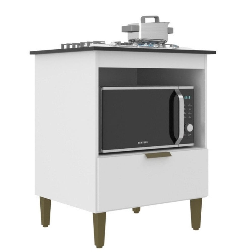 Balcao para Cooktop 4 Bocas 1 Porta com Tampo 669 J Carvalho