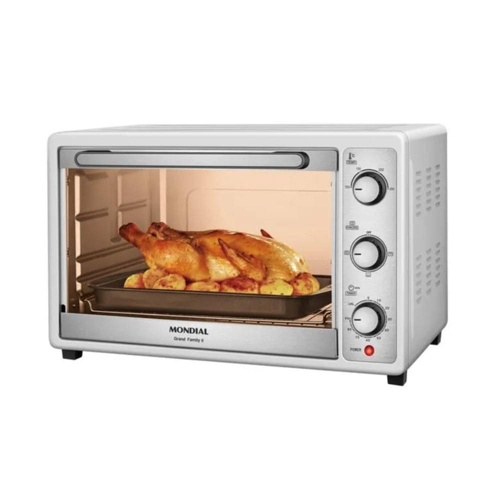 Forno Elétrico Mondial 52L Grand Family II 1.800W Branco/Inox FR-52-W - 127V