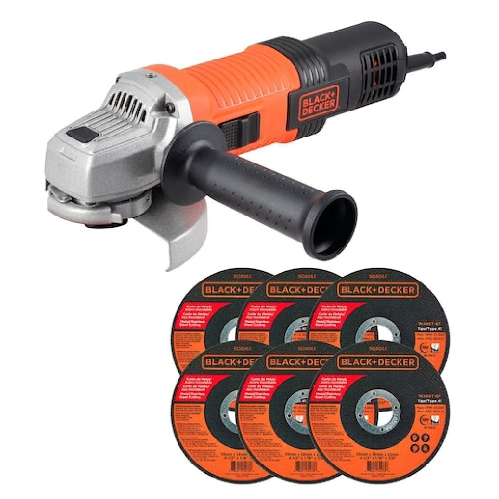 Esmerilhadeira Angular 4-1/2” 920 Watts 110 Volts com 6 Discos - G720X6DBR - BLACK DECKER