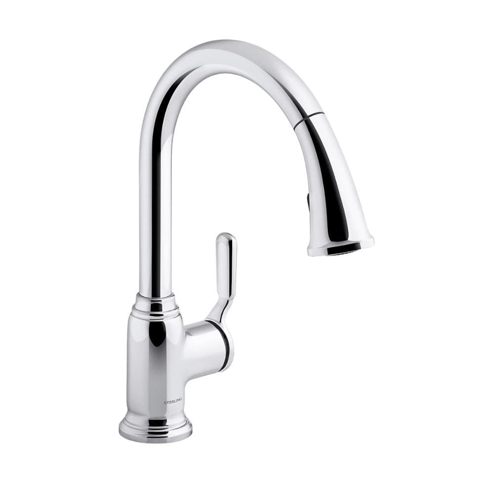 Torneira Misturador Sterling Ludington Monocomando Retrátil para Cozinha 24272-CP Cromado Polido