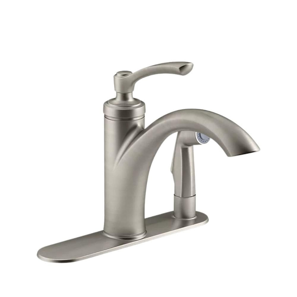 Torneira Misturador Kohler Linwood Monocomando c/ Pulverizador Lateral para Cozinha K-R29671-VS Aço Inoxidável Vibrante