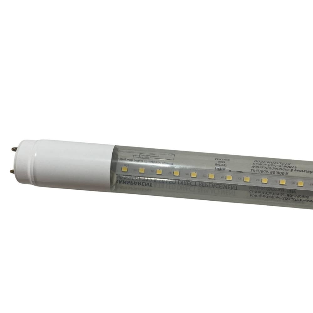 Tubo LED Kian T8 18W 2200lm 4100K Branco Neutro 48 Transparente Type A Direct Replacement Base G13 Bivolt