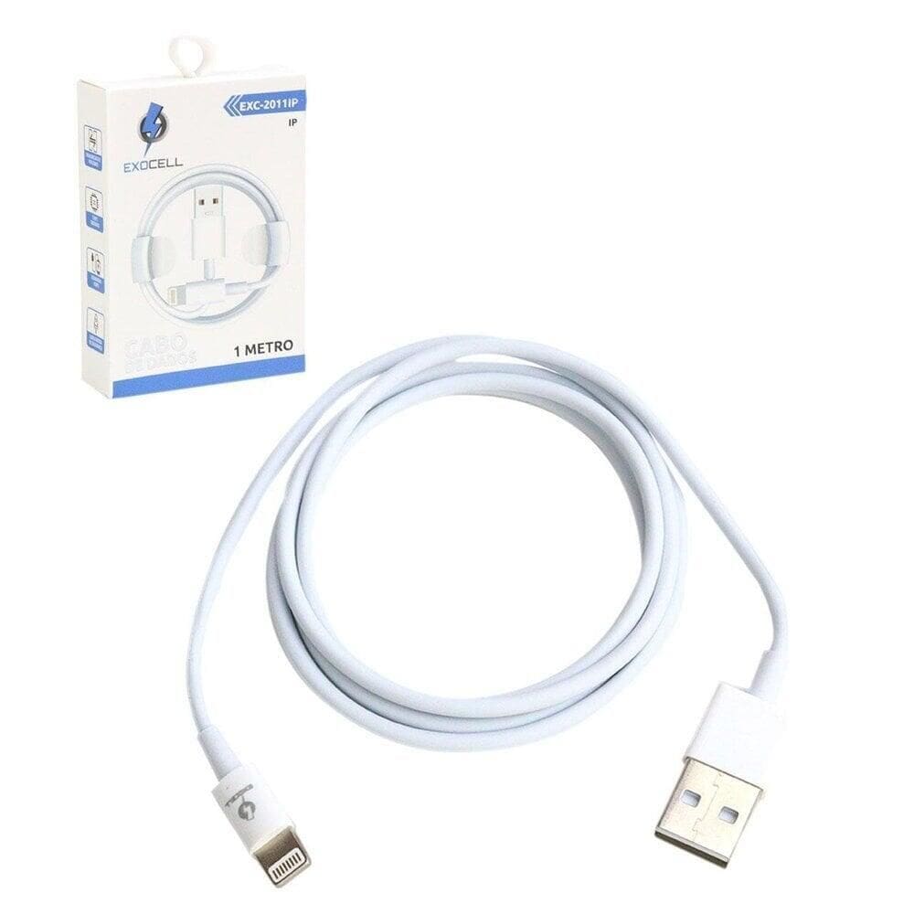 Cabo USB 1m Branco - Tudo em Caixa