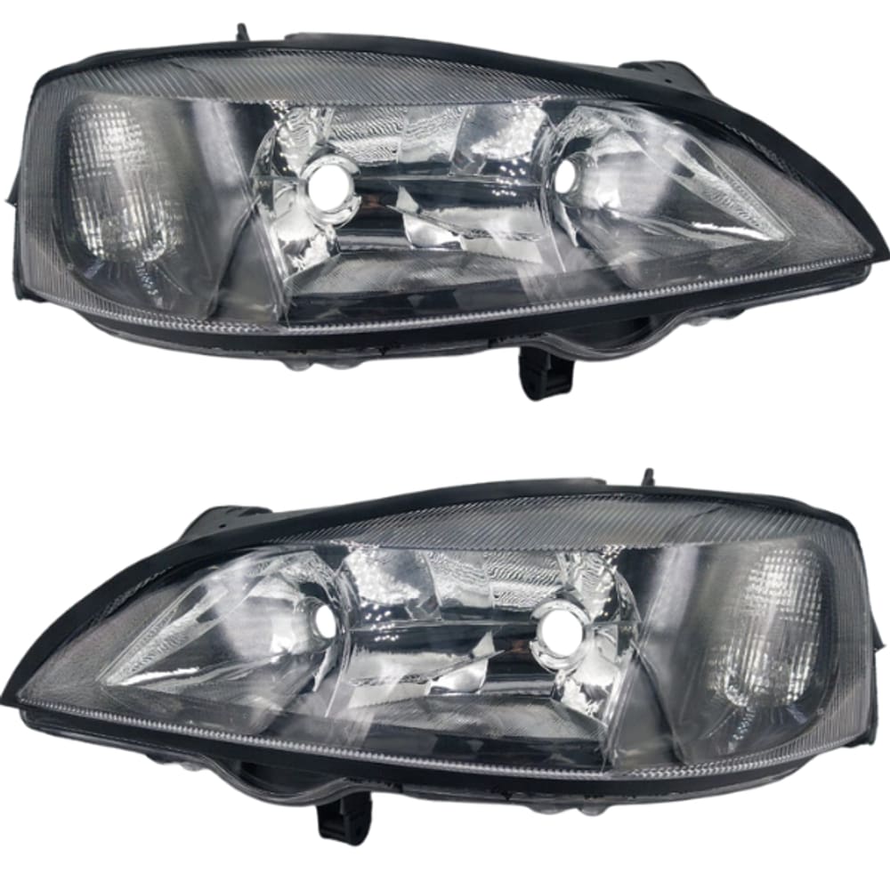 Par Farol Astra 98 99 00 01 02 Foco Duplo Máscara Negra