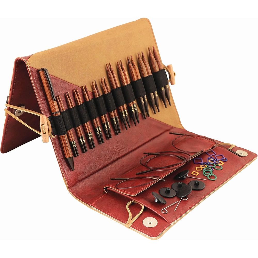 Knitpro Ginger Conjunto De Luxo De Pinos Circulares De Trico Intercambiaveis Especiais - 11 Pares