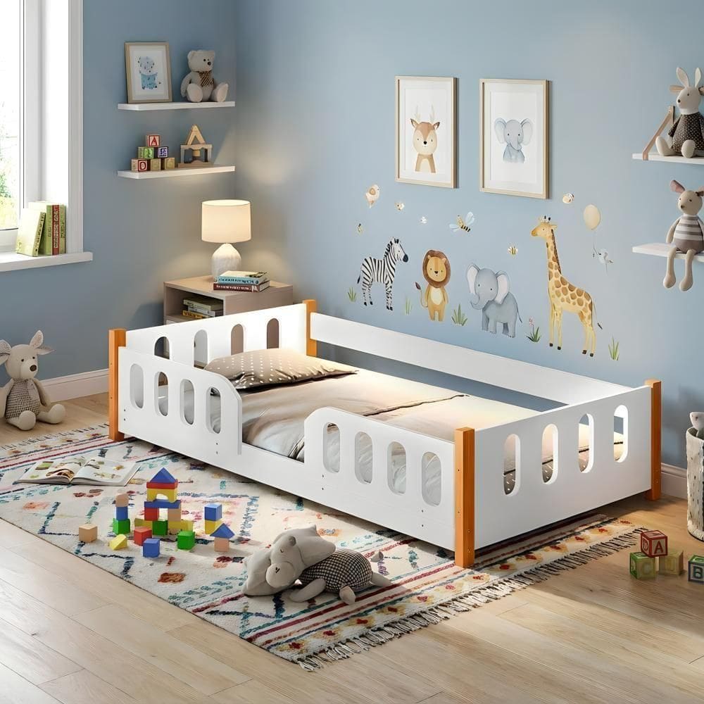 Cama Montessoriana Infantil Melissa Branca Com Colchão