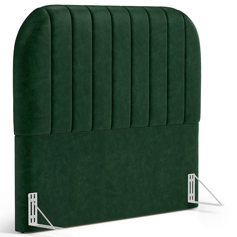 Cabeceira Cama Box Queen Estofada Orgânica 160cm Alice W01 Couríssimo Verde - Lyam Decor