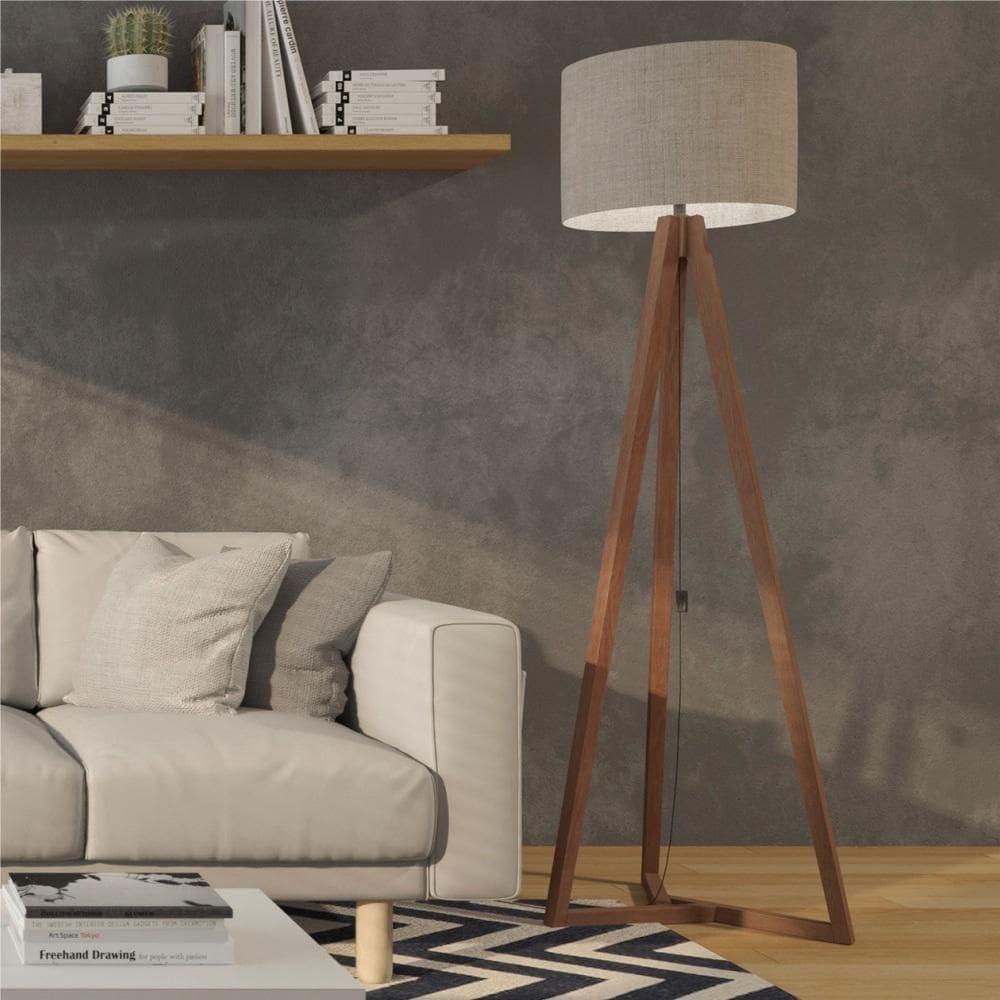 Luminaria Piso 1.6 Tripe Integra Finger Abajur Off White