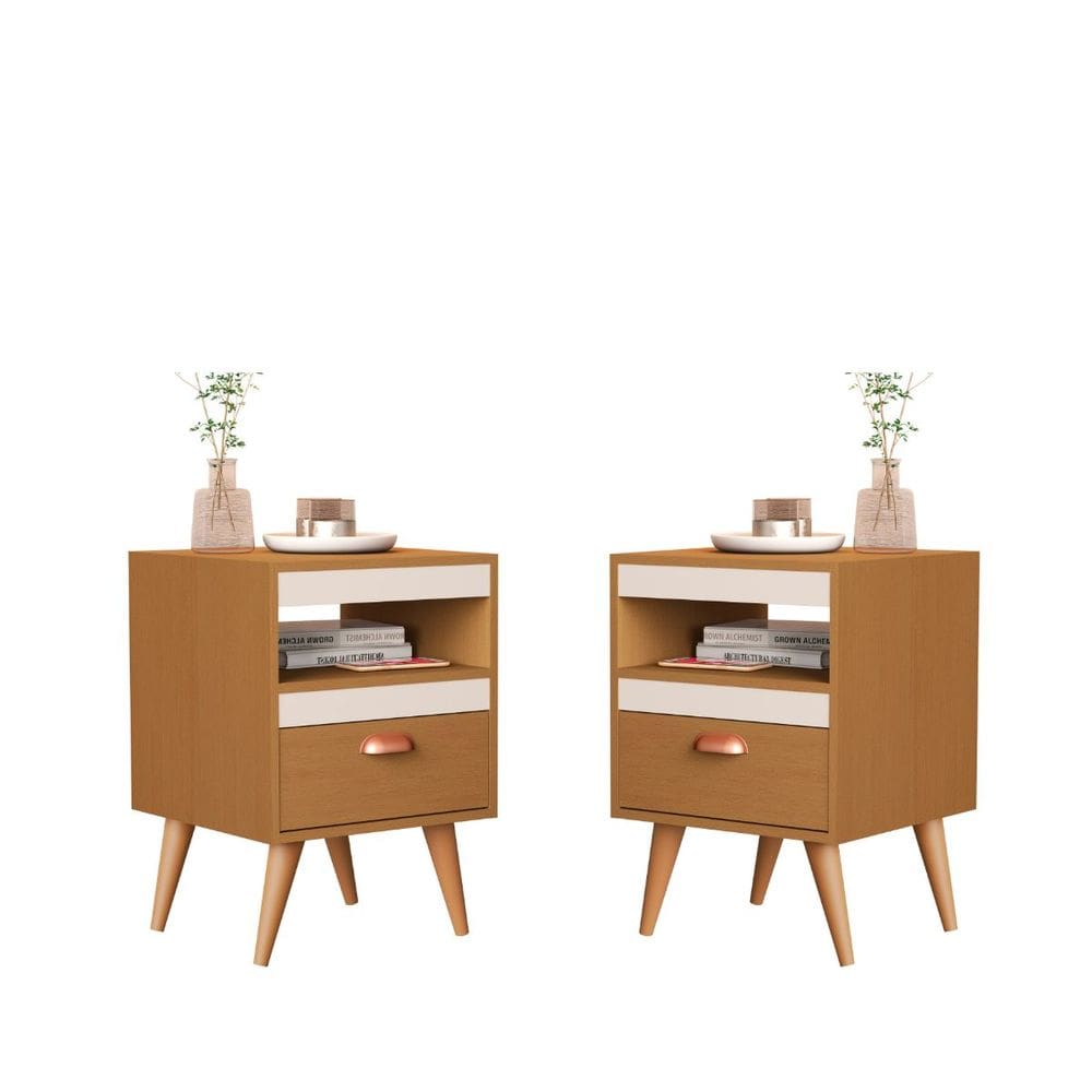 Kit Mesa Cabeceira 2 Unidades Ype Off Whiteype