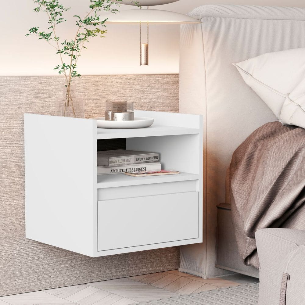 Mesa Cabeceira Suspensa Minerva Branco