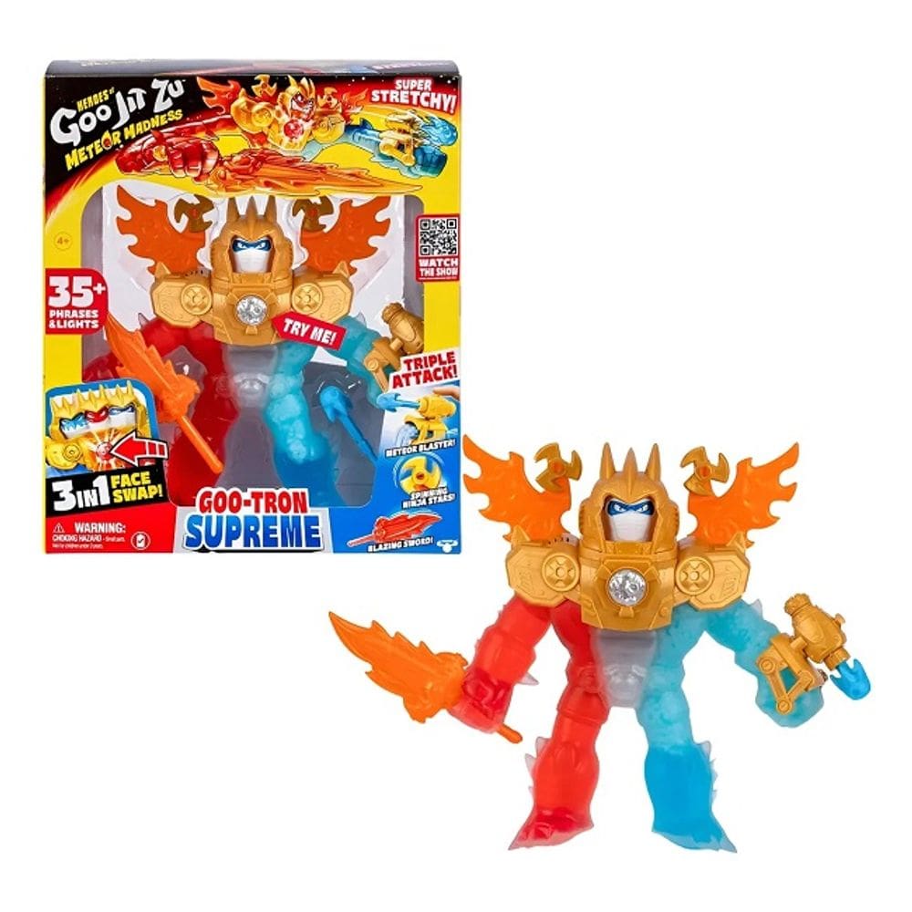 Goo Jit Zu Madness Meteor Goo-Tron Supreme –  Combina Blazagon, Pantaro e Thrash - 35 frases e luzes - Sunny