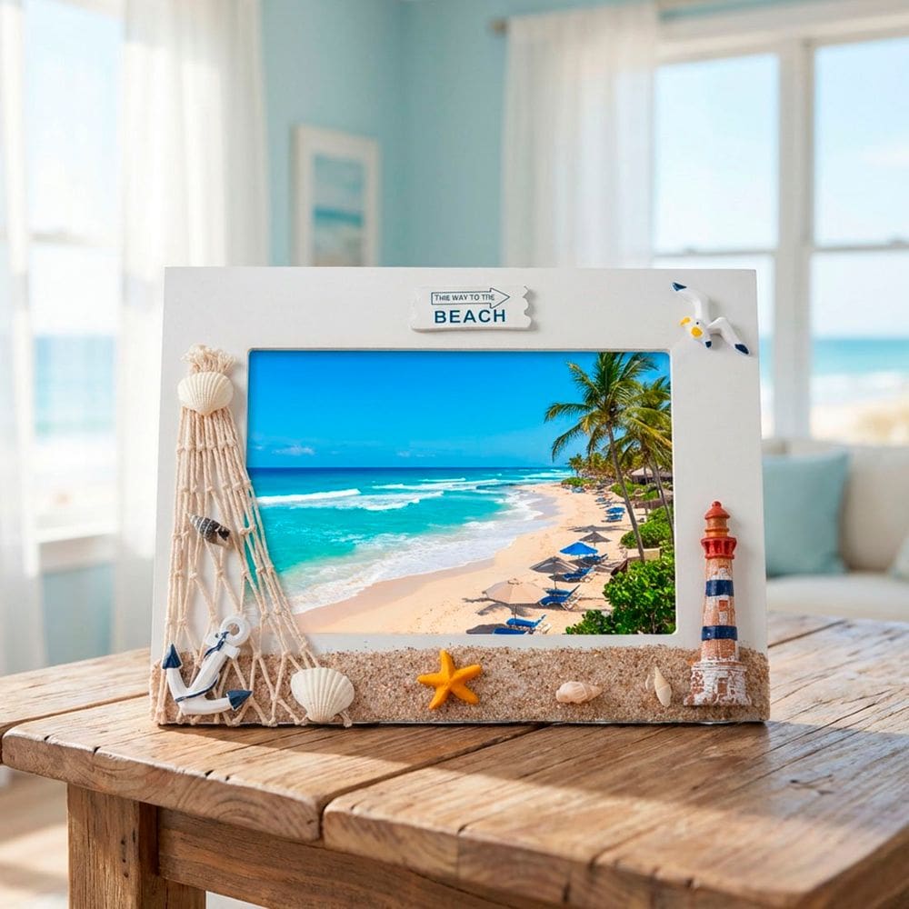 Porta Retrato Náutico Marítimo Decoração Casa De Praia 7x5