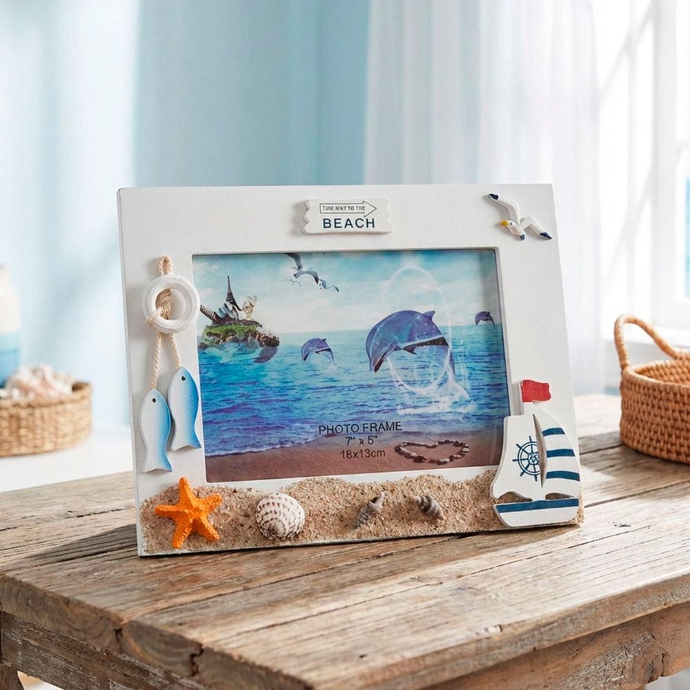 Porta Retrato Náutico Marítimo Decoração Casa De Praia 7x5