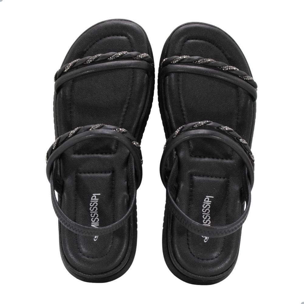 Sandália Feminina Mississipi Me171.0001 Preto