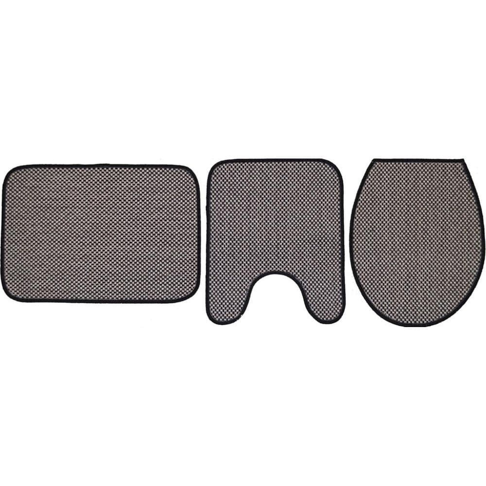 Jogo De Banheiro Artesanal Look Lirio Da Paz-B Com 3 Pecas