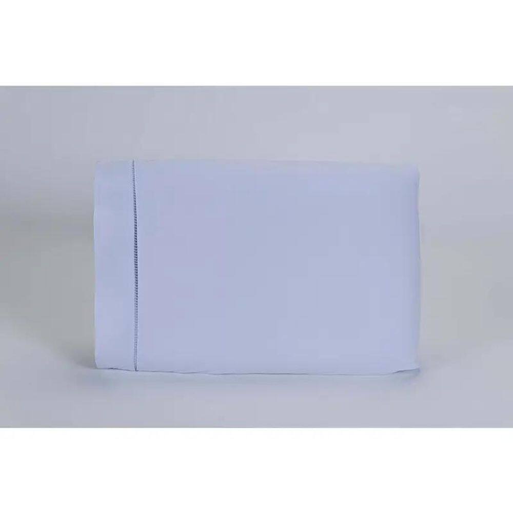 6 Fronhas 100% Algodão Percal 180 Fios Ponto Palito Branco Y