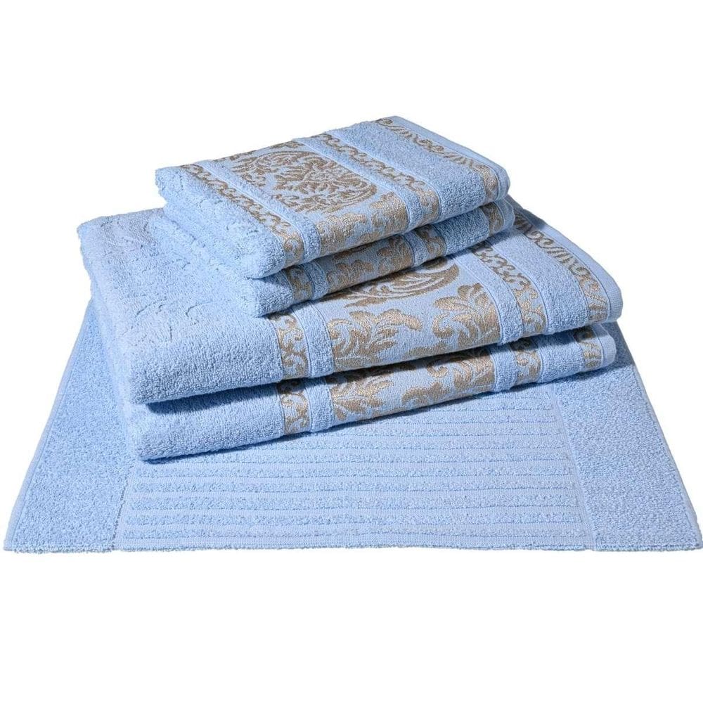 Jogo Banho Gigante 05 Peças Cavhome Algodão Ibiza Blue Sky