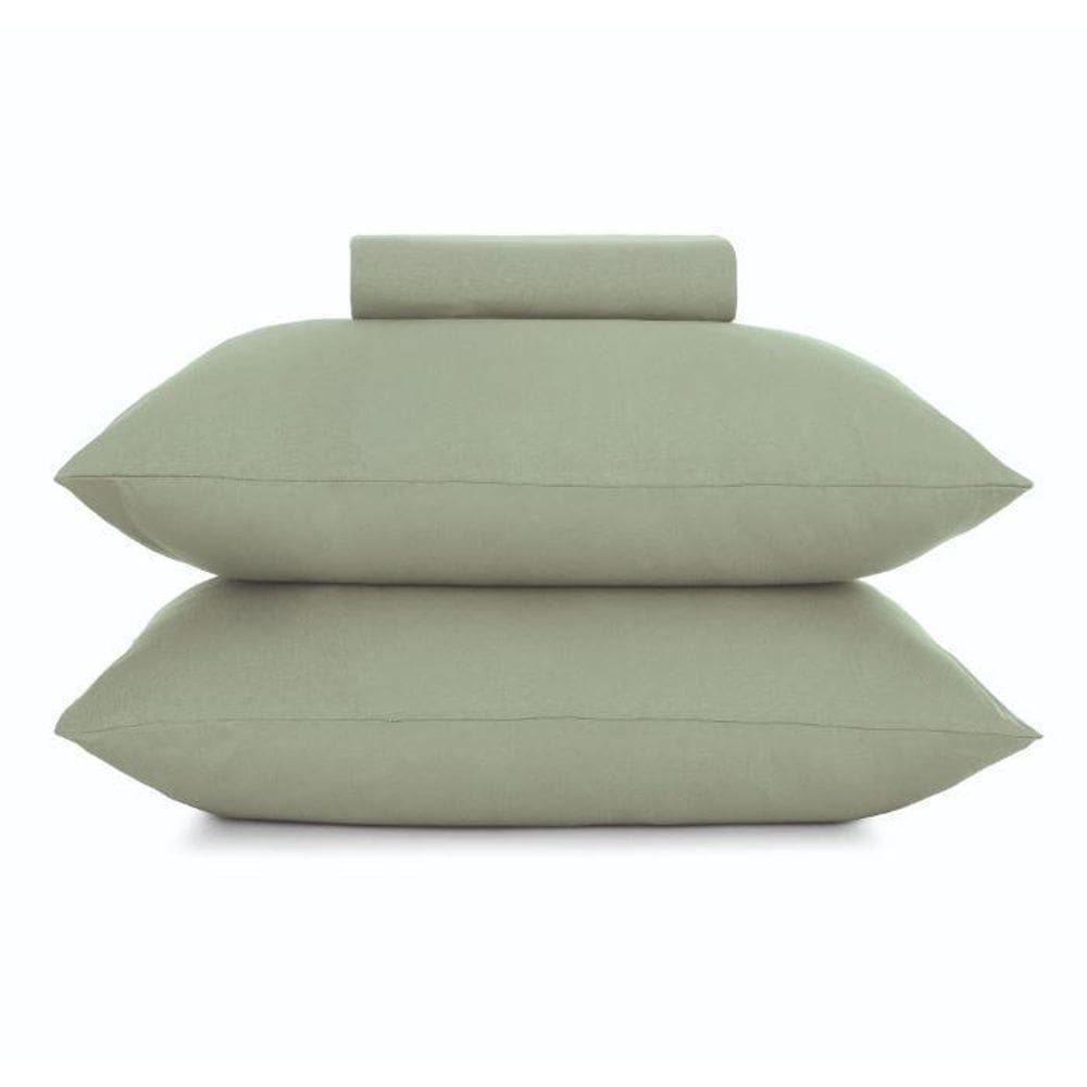 Kit 2 Fronhas + Lençol Queen Elástico Malha Fio Penteado