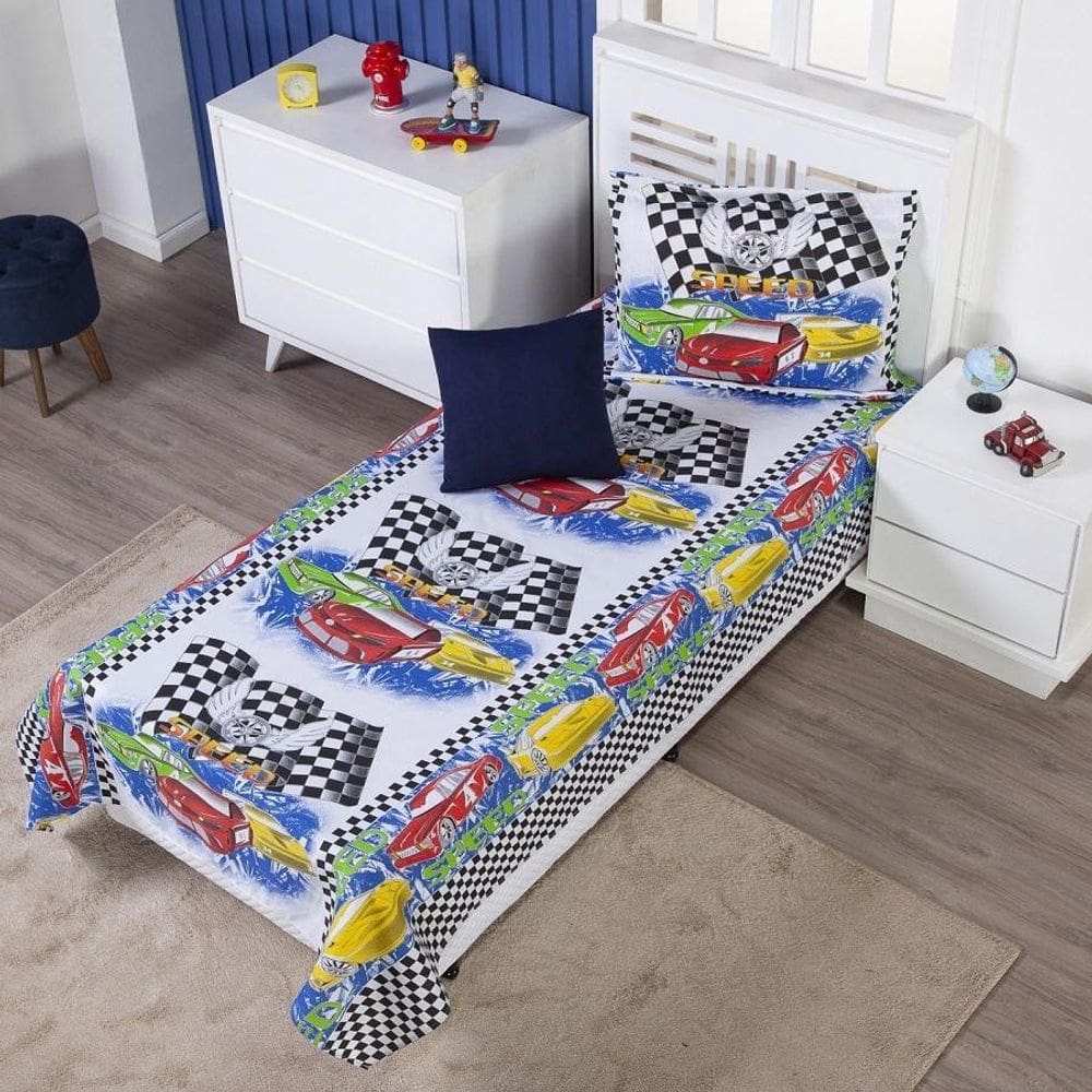 MP - Colcha Cobre Leito Infantil Solteiro Men