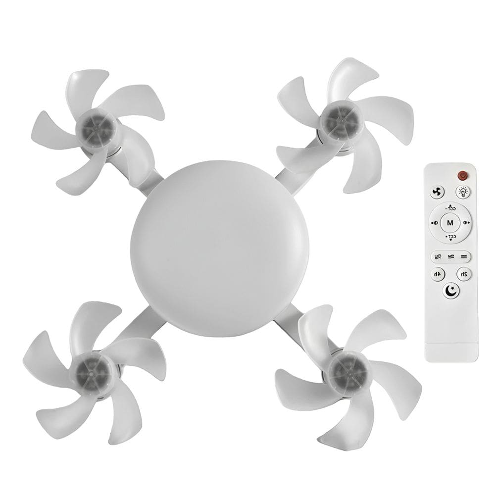 Ventilador Luminaria Drone Lampada Teto E27 Controle Remoto 3 em 1 Quarto Sala Verao Calor