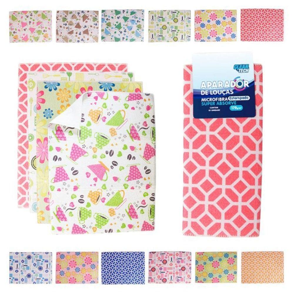 Toalha Aparador De Louças Microfibra Estampada 40Cm X 30Cm