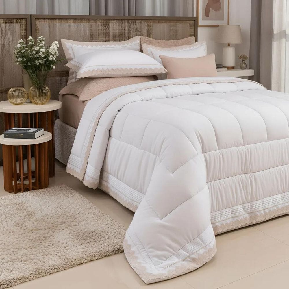 Jogo De Cama Sublime King 100% Algodao 250 Fios Super Macio