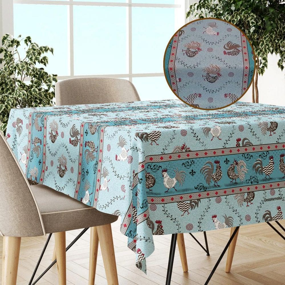 Toalha Mesa Plástica Térmica Roça Az 8 Lugares 1,40X2,00