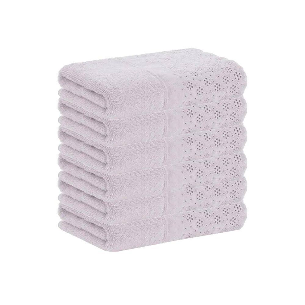 Kit 6X Toalha Lavabo Lovely 100% Algodão Lilás Buddemeyer