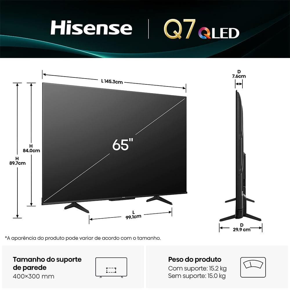 Smart TV Hisense QLED 4K 65