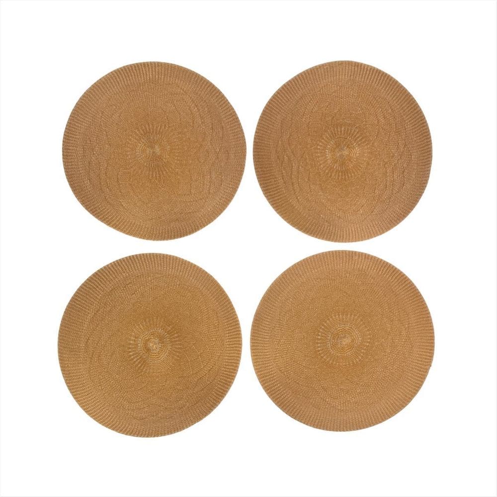 Jogo Americano 4 Peças Mesa Posta Souspla Redondo 38Cm Damas