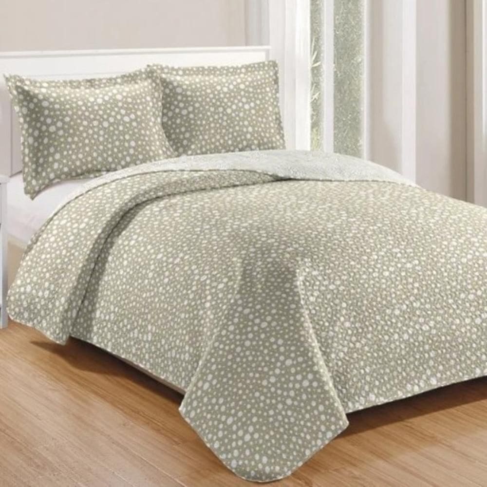 Kit Cobre Leito Colcha Mix King Estampado Dupla Face Floral