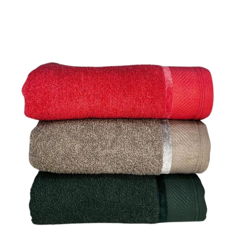 Kit 3 Toalhas De Banhão Premium Eleganz 75X150 100% Algodão