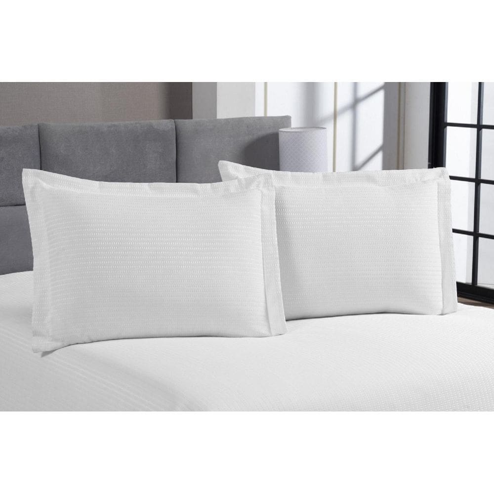 Kit 4 Fronhas Porta Travesseiro 50X70 Piquet Branco Algodão