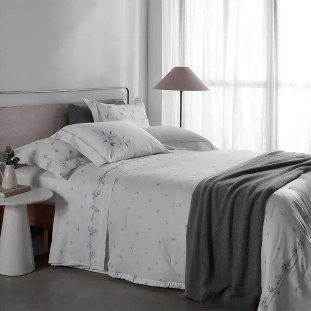 Kit Colcha Queen Cetim 270 Fios Gaya 100% Algodão Buddemeyer