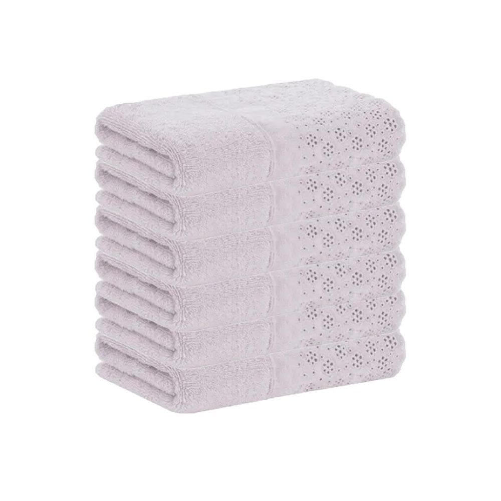 Kit 6X Toalha Lavabo Lovely 100% Algodão Lilás Buddemeyer