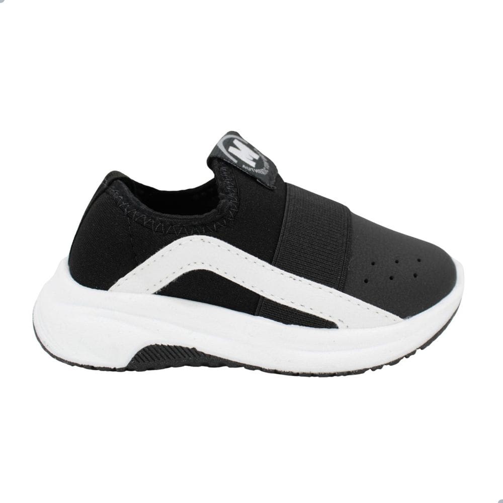 Tênis Bebe Molekinho Lycra Neoplex 2634.110 Preto/Branco