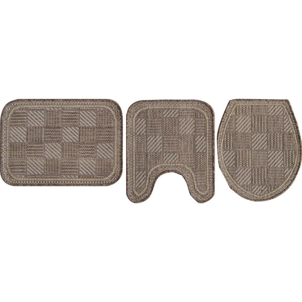 Jogo De Banheiro Natural Look 1214-A Com 3 Pecas