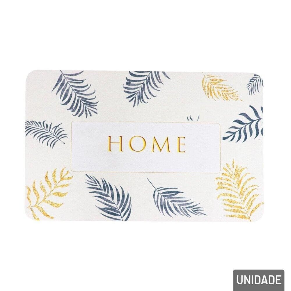 Tapete de PVC Absorvente 38x58cm Home Folhas - Tudo em Caixa