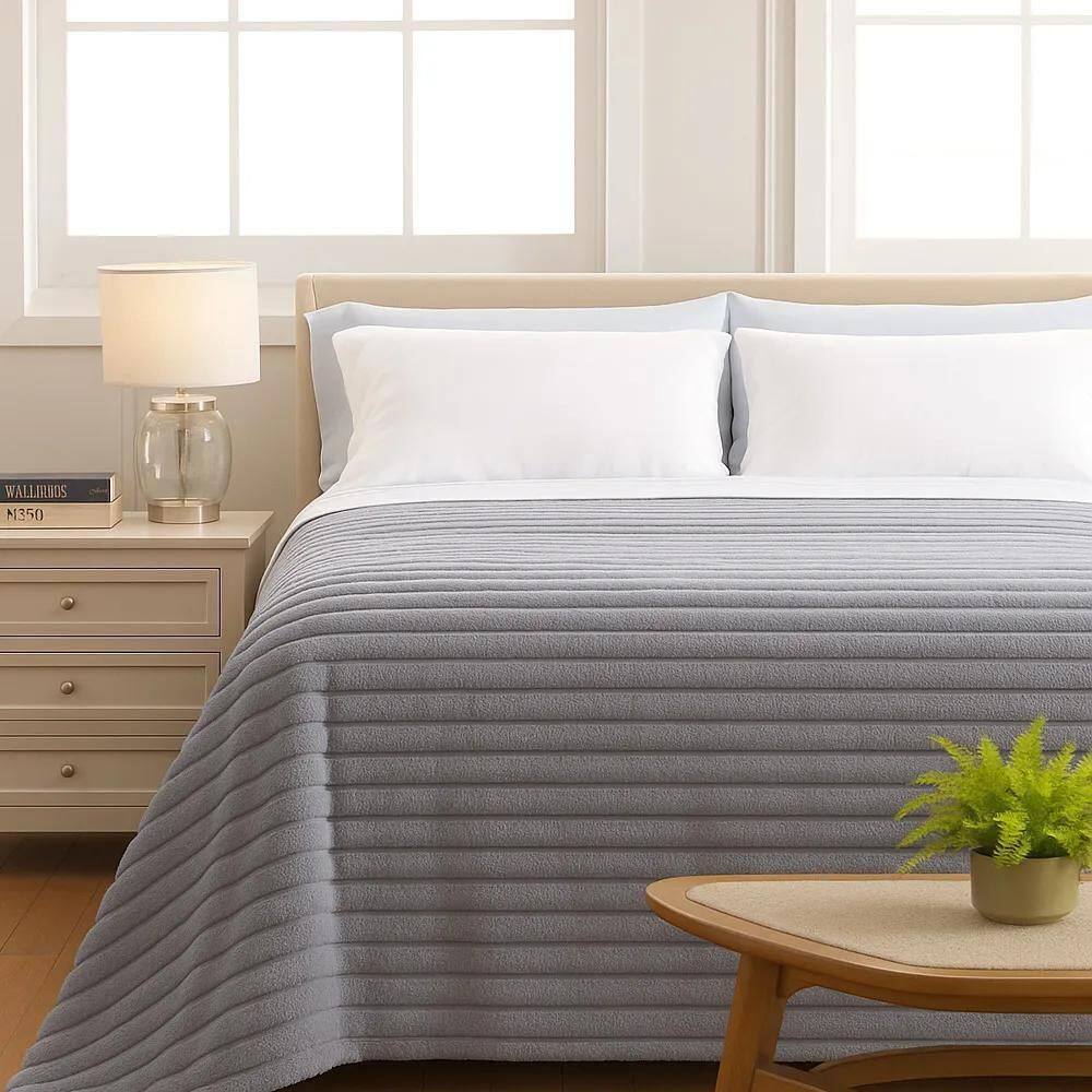 Cobertor / Manta Casal Quebec - Andreza Cinza