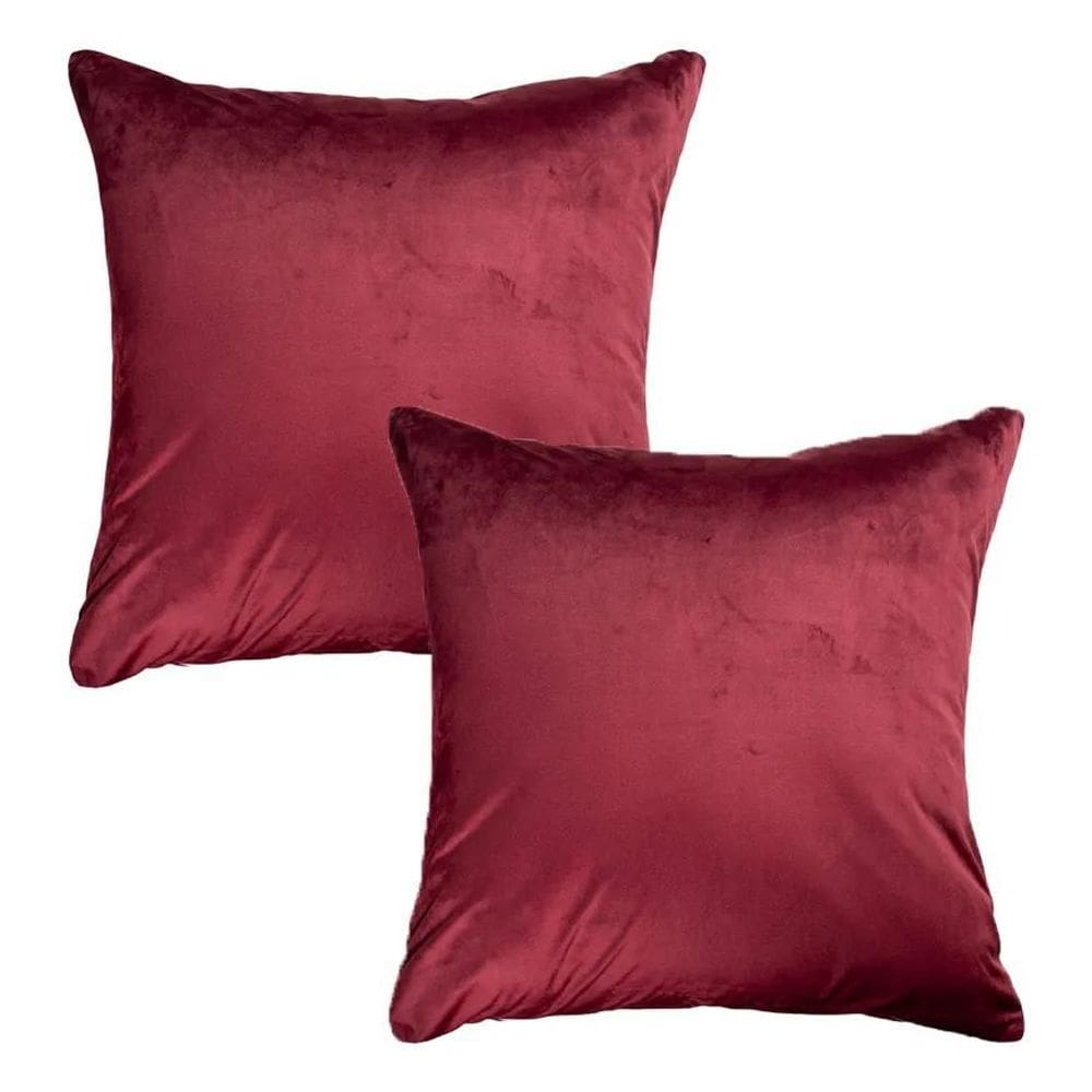 2X Kit 2 Capas De Almofada Com Zíper 45X45Cm Suede Lisa