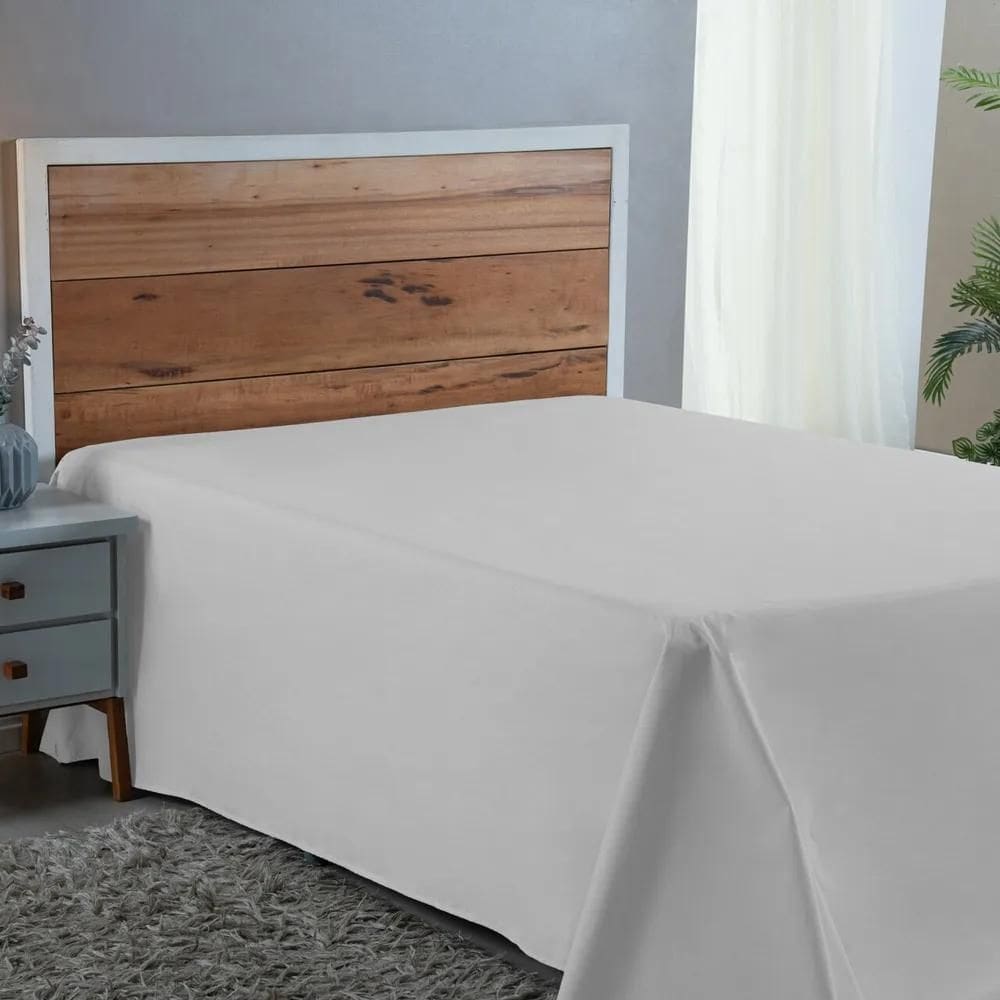 2X Lençol Queen Algodão 300 Fios Box Sem Elástico Hotel Pous