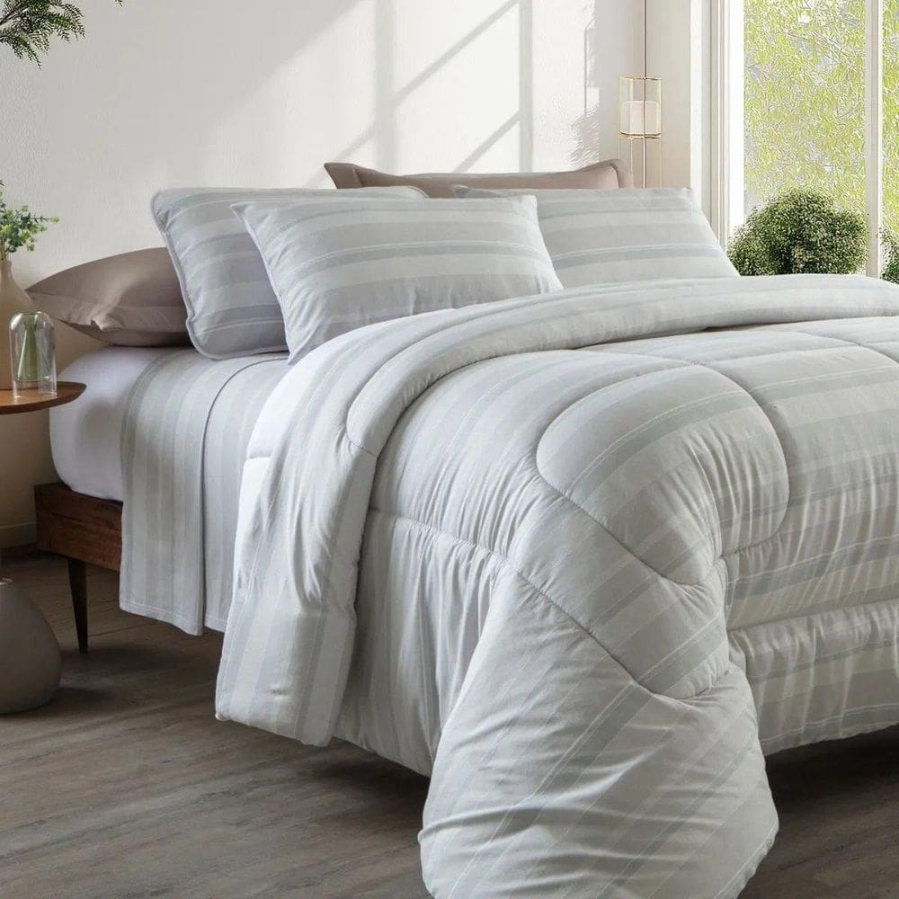 Edredom Malha Sofee Fio Penteado 100% Algodão Queen Nic Kacy