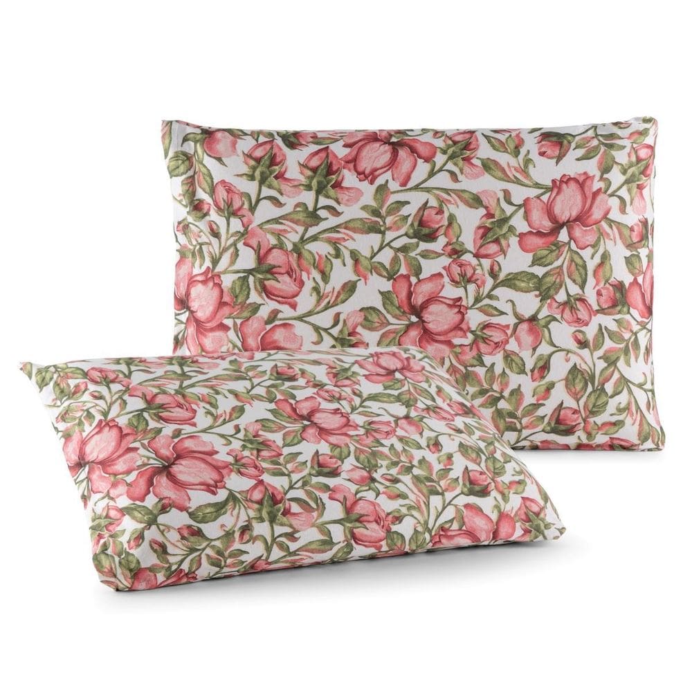 Par De Fronha Malha Algodão Antialérgica Estampada Com Zíper