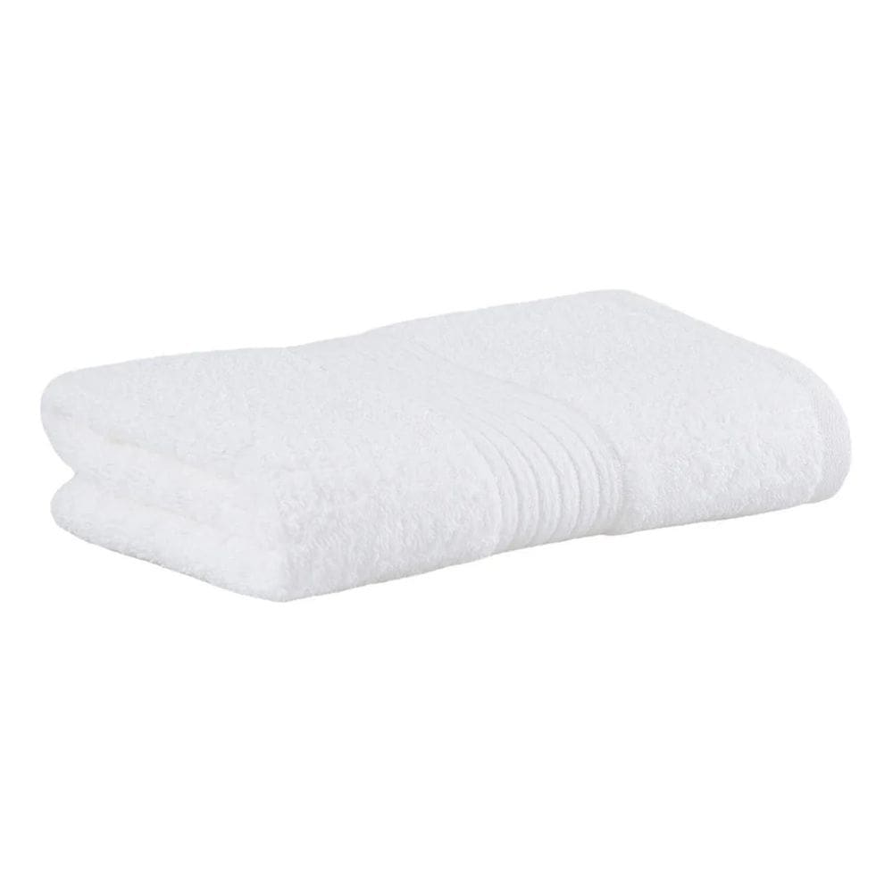 2X Toalha De Rosto Buddemeyer Fio Penteado Canelado Branco C