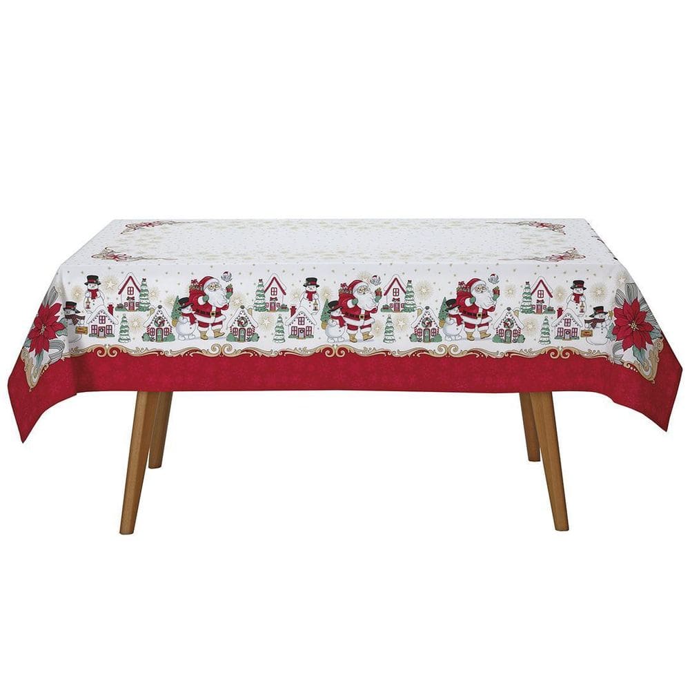 Toalha Mesa Retangular Athenas 140X210Cm Natal 119 Dohler