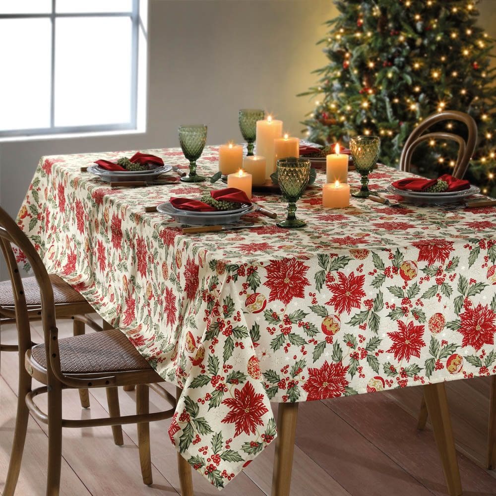 Toalha de Mesa Retangular Celebra - Natal 106 - 8 Lugares - Dohler