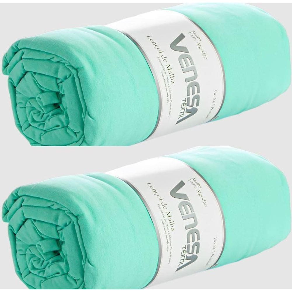 Kit 2 Lençóis De Malha Queen Venesa